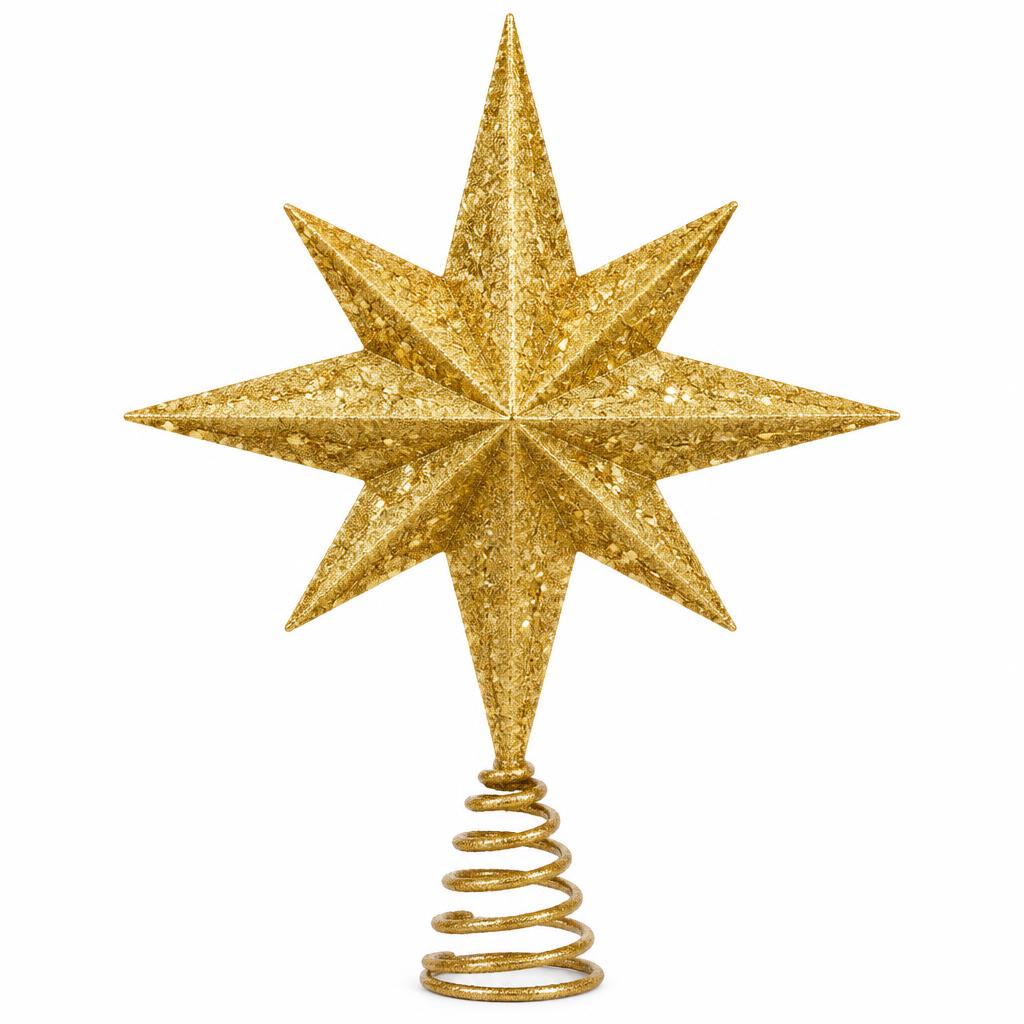 Estrella para Punta de Árbol Dorada