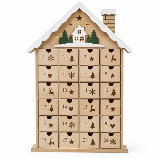 Calendario de Adviento Casita de Madera